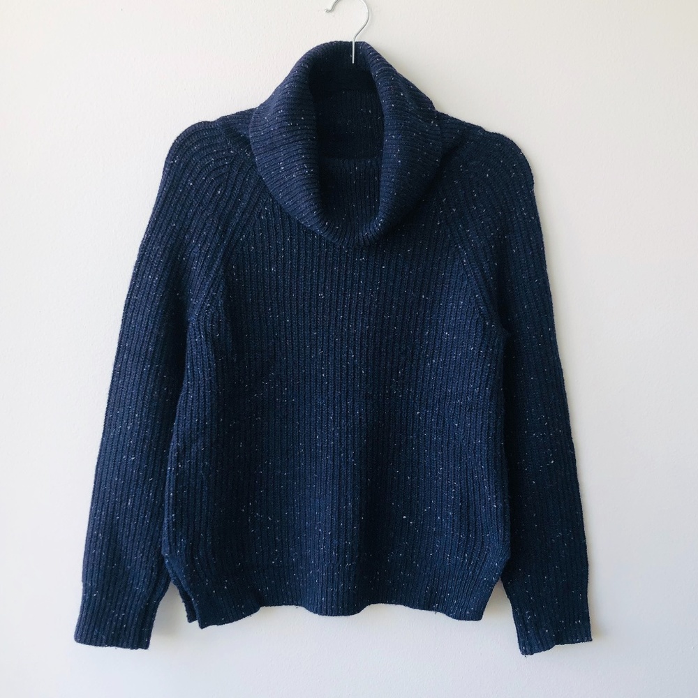 J.Crew Funnel Neck Wool Sweater